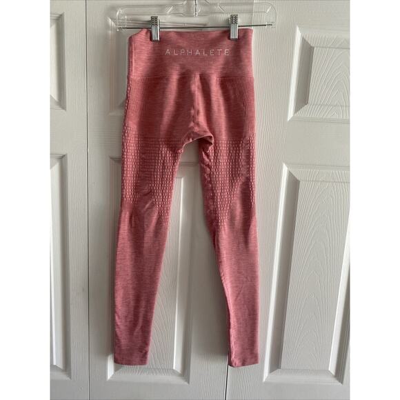 Alphalete Womens Small Pink‎ Legging Compression Active Workout Gym - Picture 6 of 10